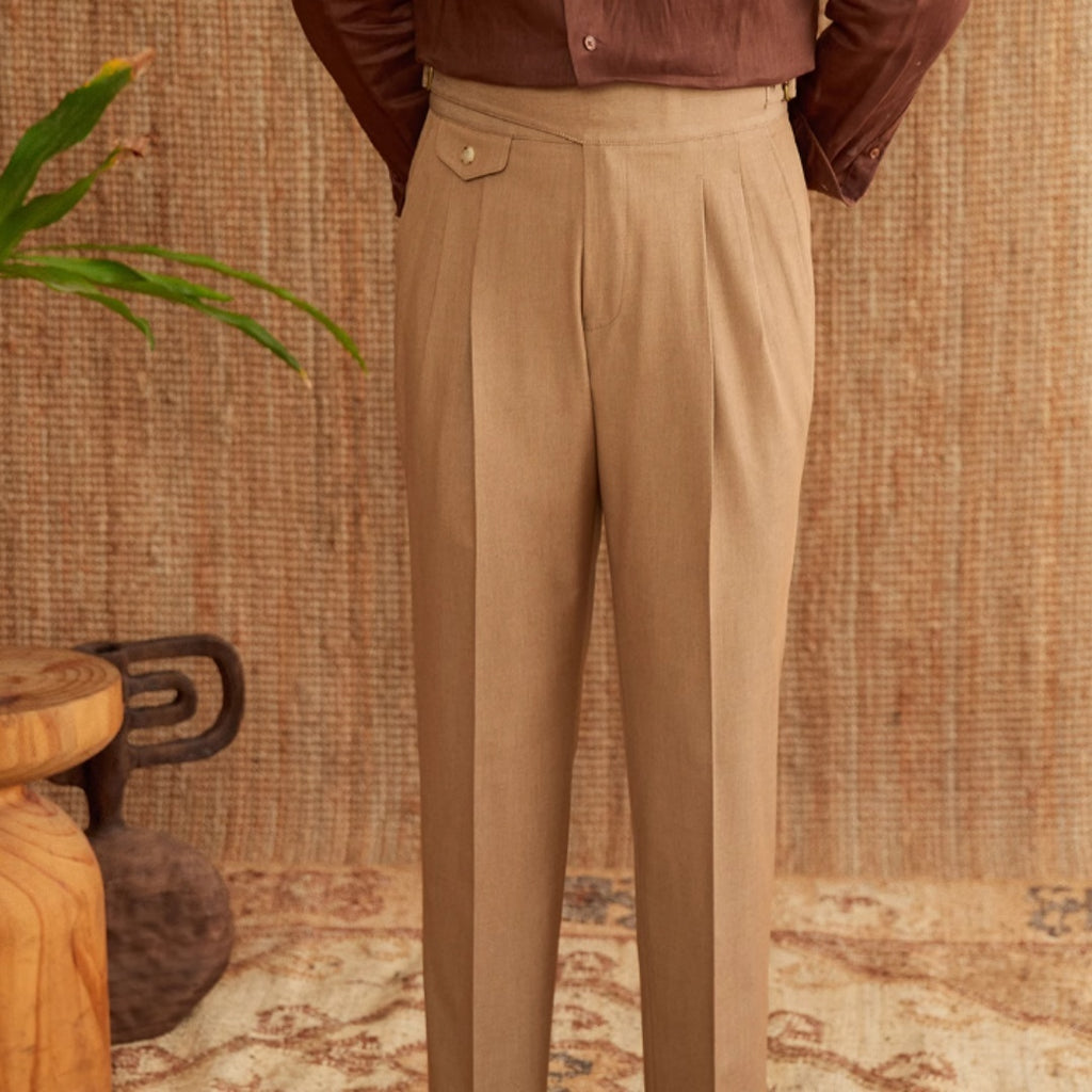 Commuting Italian Style Business Wrinkle Resistant Casual Pants For Men In England