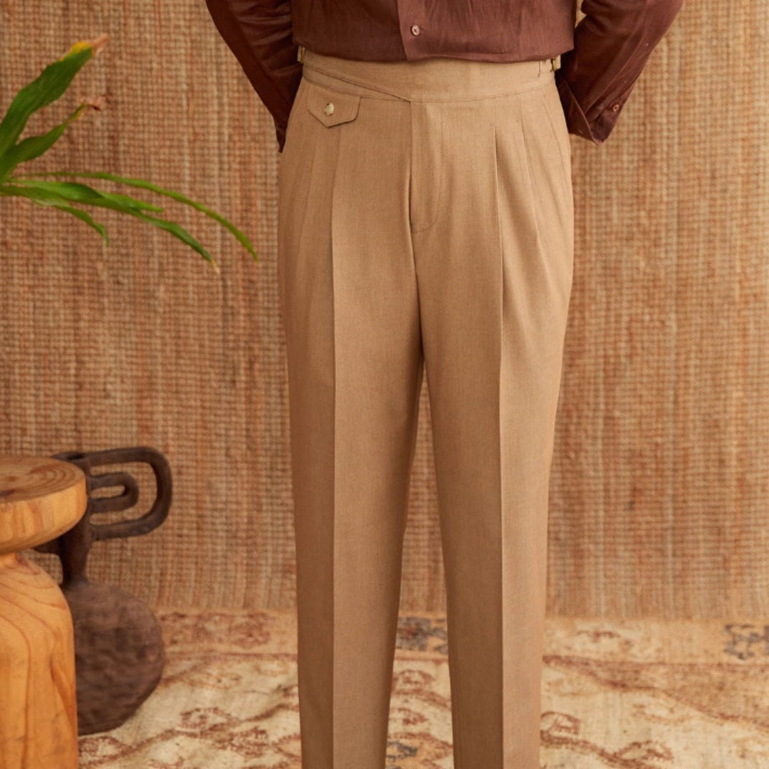 Commuting Italian Style Business Wrinkle Resistant Casual Pants For Men In England