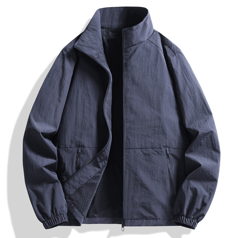 Casual Stand Collar Men's Top Outdoor Large Size Workwear