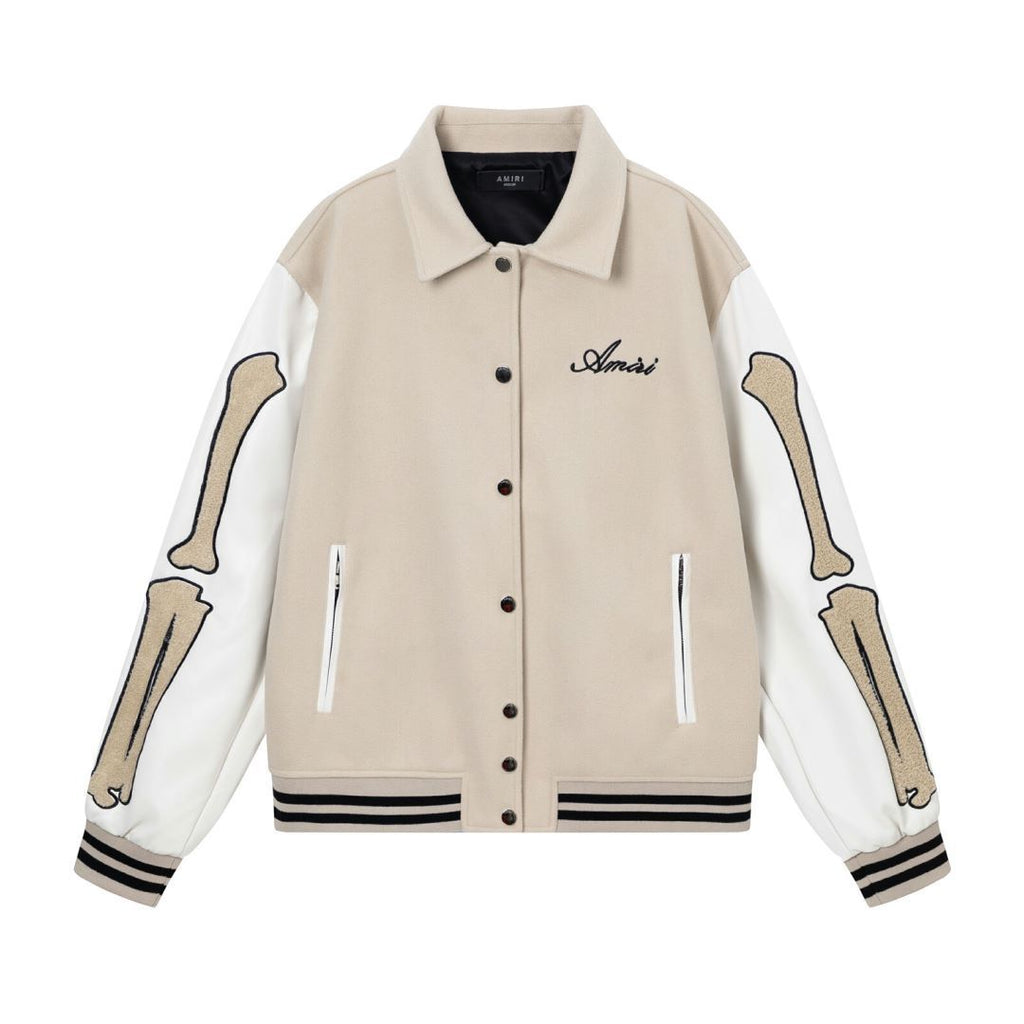 Autumn And Winter New Stickers Bone Embroidered Woolen Jacket