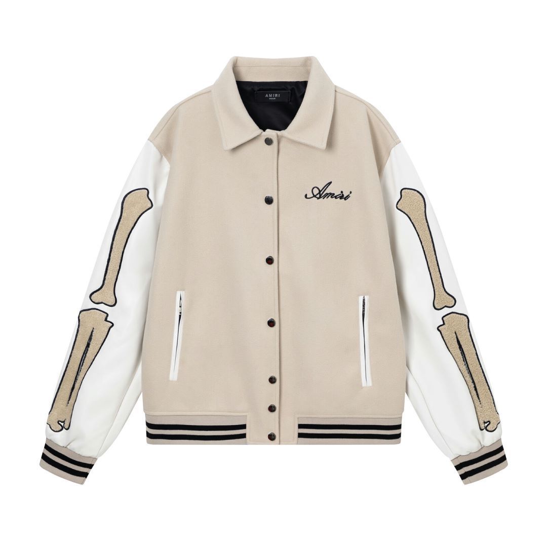 Autumn And Winter New Stickers Bone Embroidered Woolen Jacket