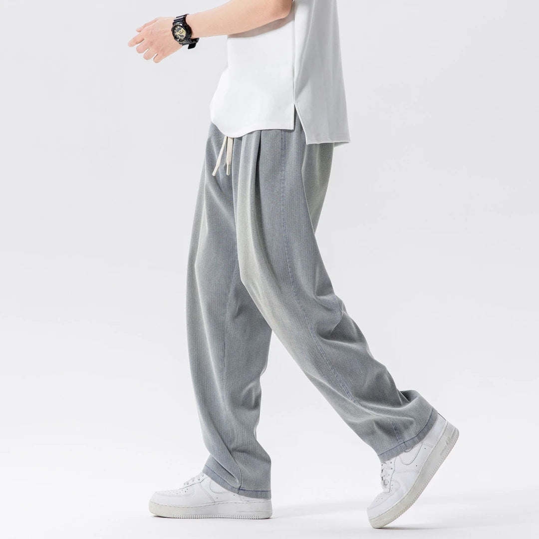 Fashion Simple Loose Casual Men's Thin Straight Jeans