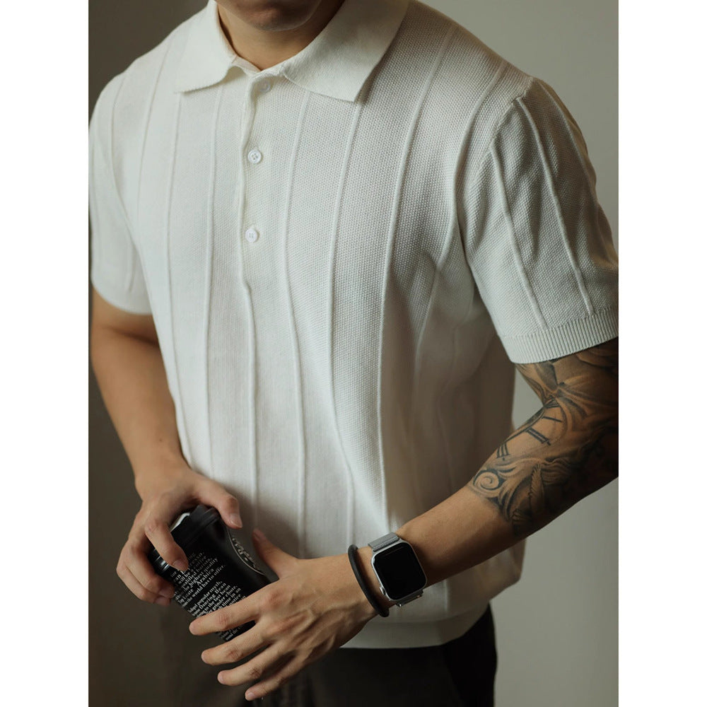 American T-shirt Young Solid Color BASIC Top Men