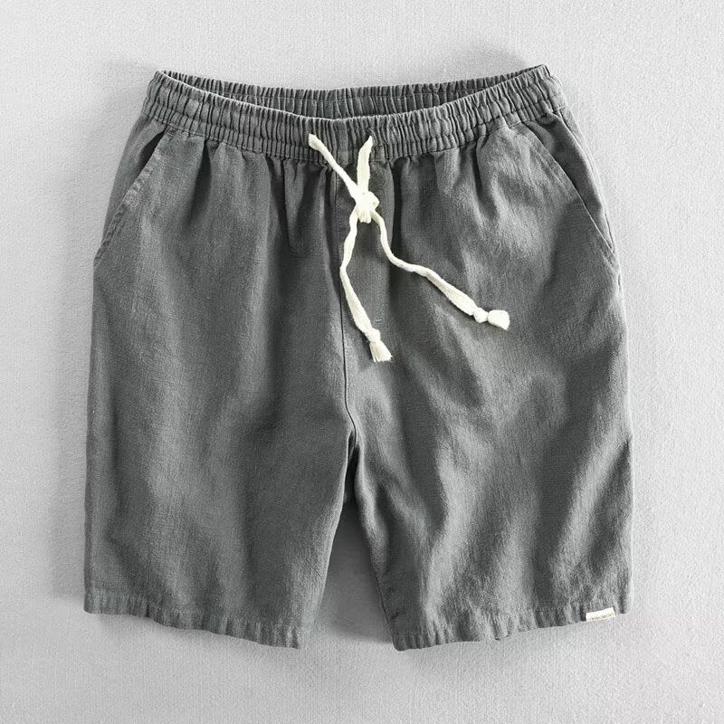 Breathable Ramie Beach Casual Loose Shorts