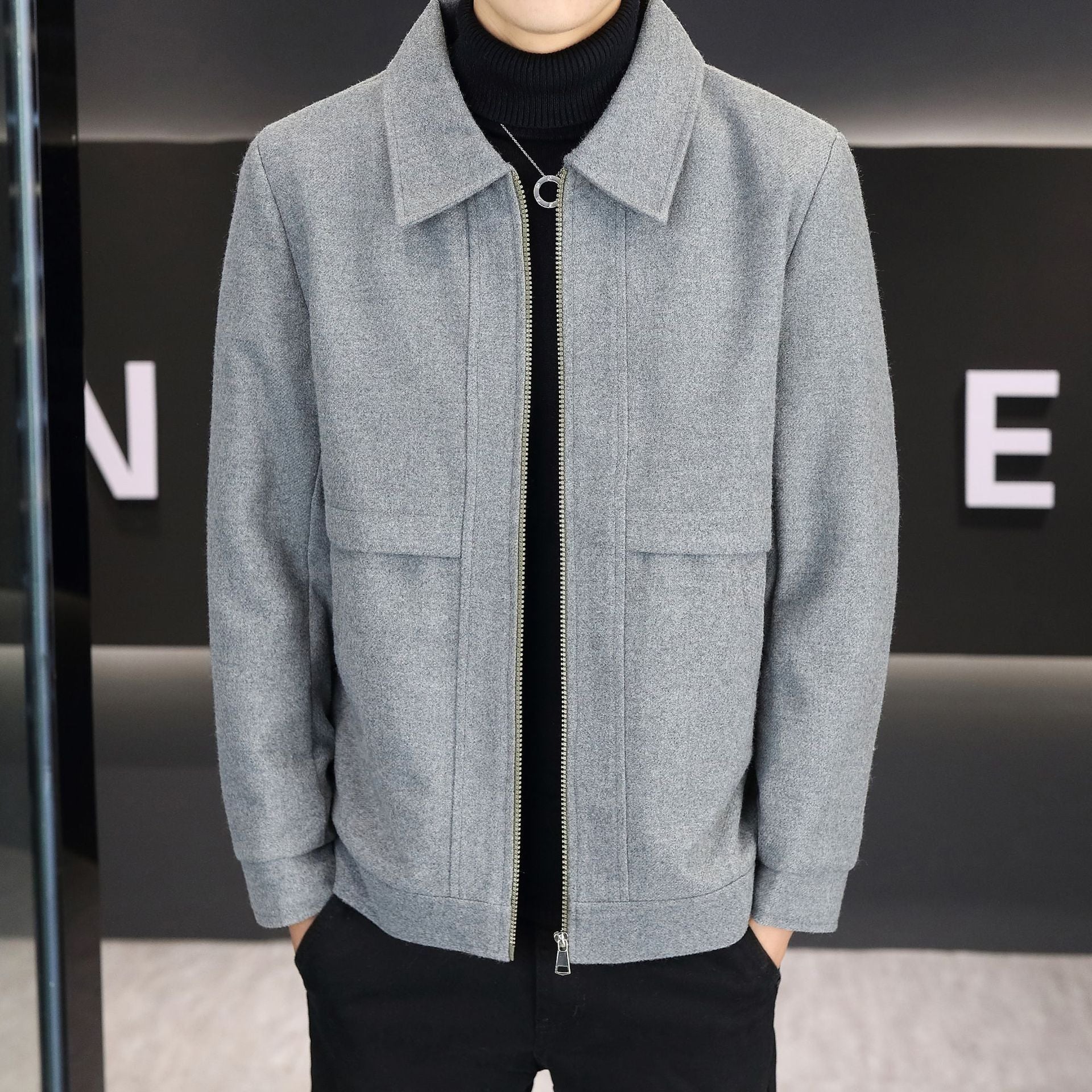 East Season Casual Handsome Quality Polo Collar Jacket