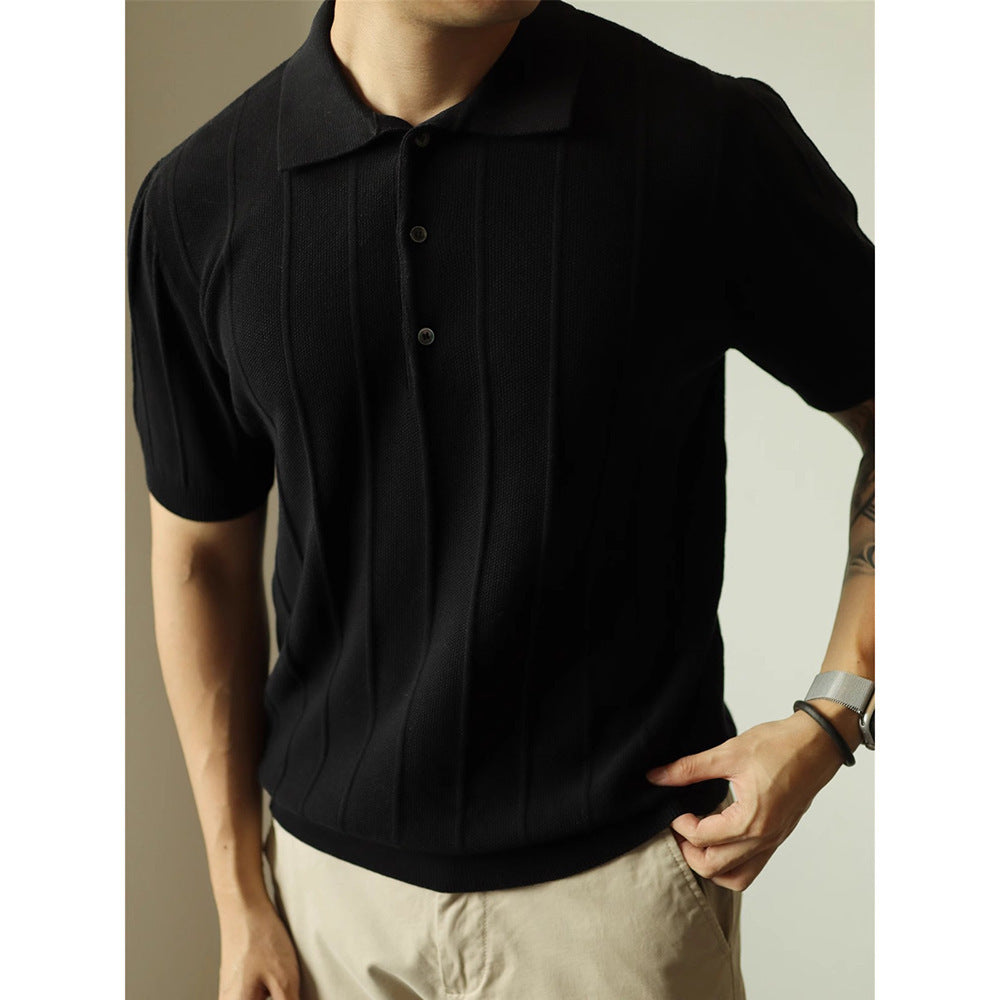 American T-shirt Young Solid Color BASIC Top Men