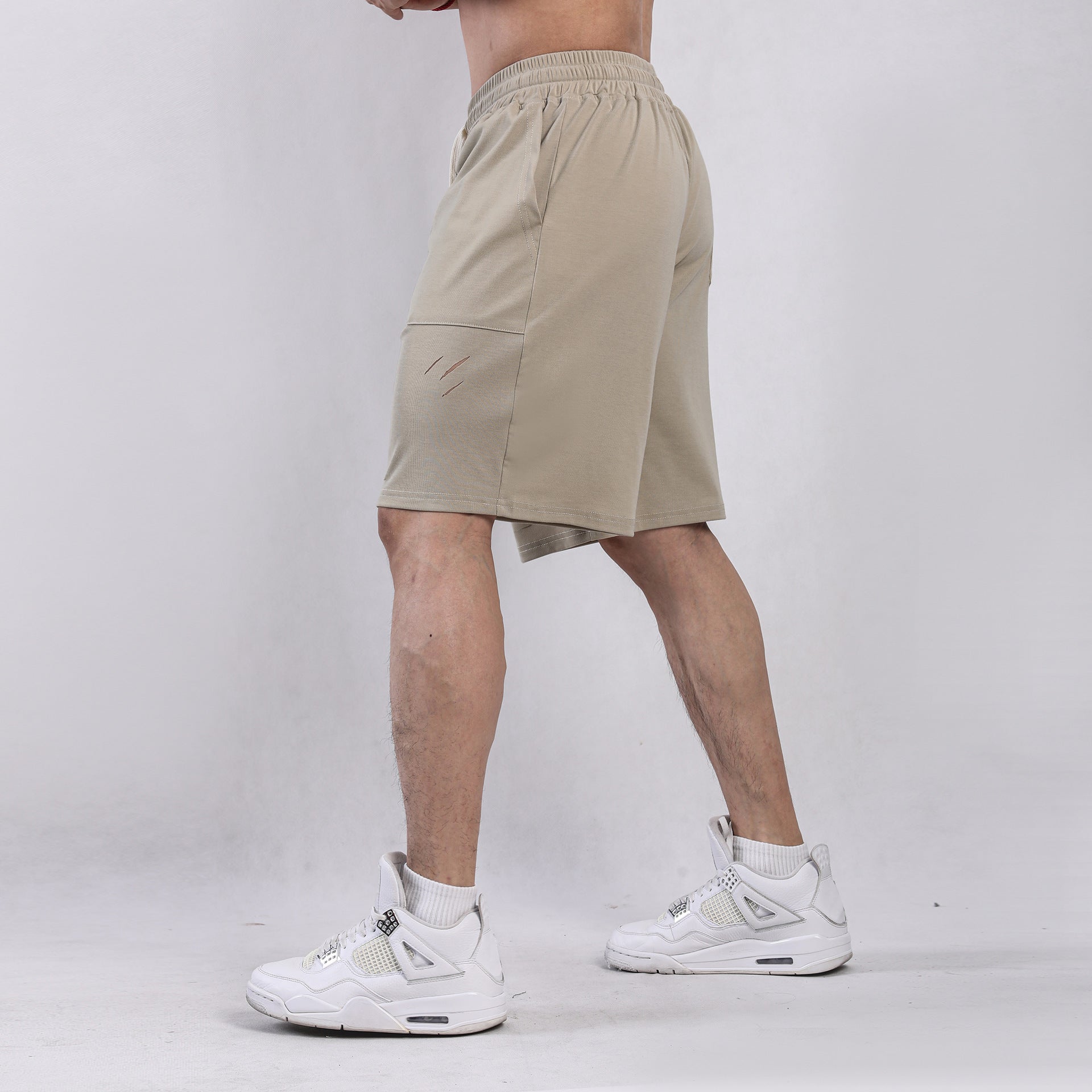 Five-point Shorts Sports Casual Men's Ripped Breathable