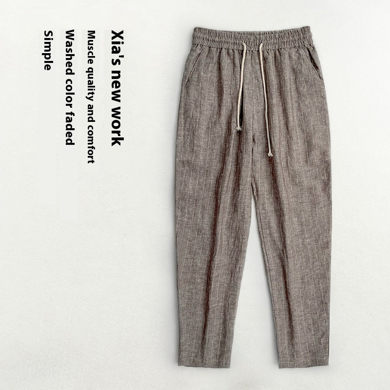 High-end Linen Men's Summer Thin Casual Pants