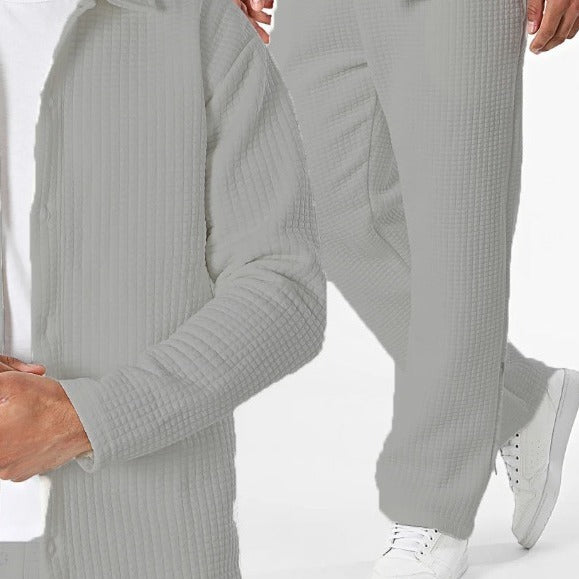 Anti-Wrinkle Small Plaid Lapel Simple Jacket Suits