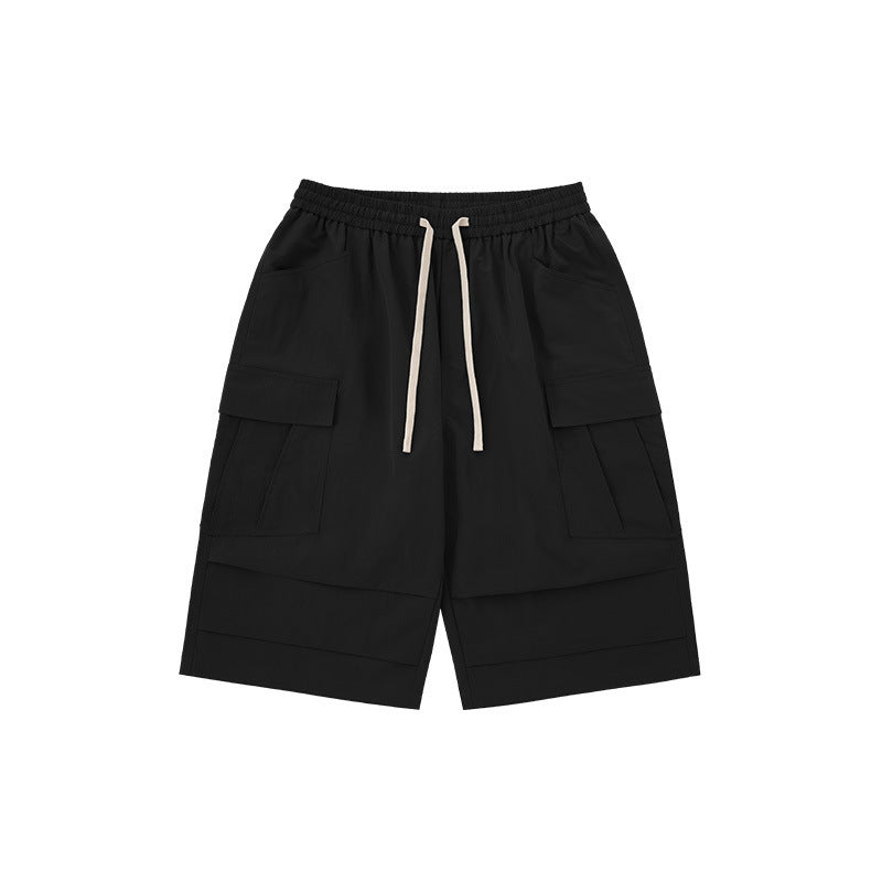 Cargo Pocket Cropped Pants Japanese American Style