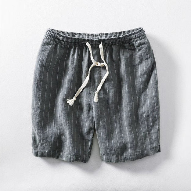 Men's Summer Stripes Pattern Printed Casual Cropped Pants