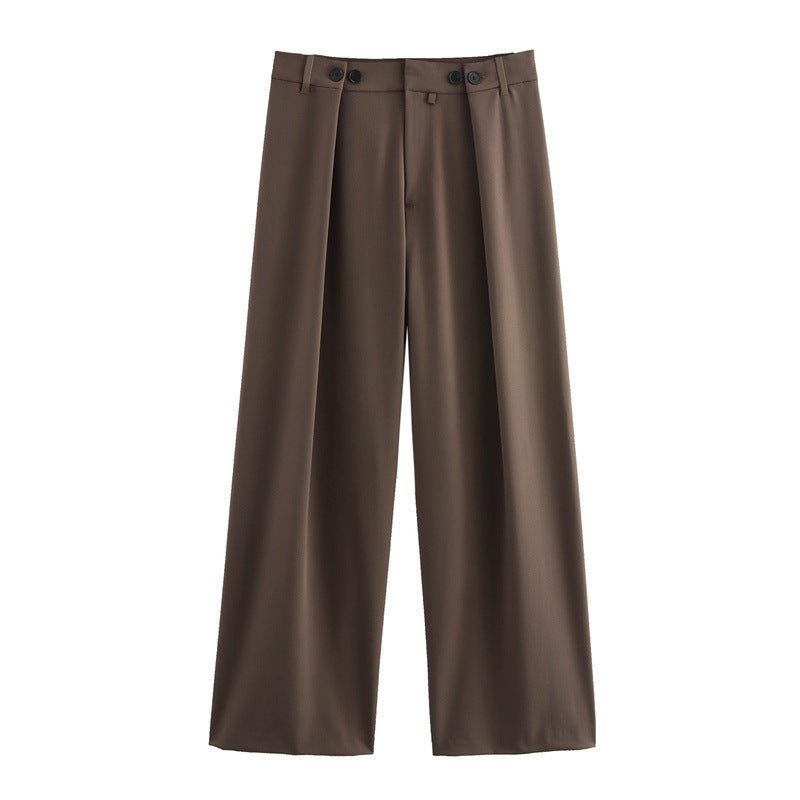 Fashionable Temperament With Belt Suit Jacket Trousers