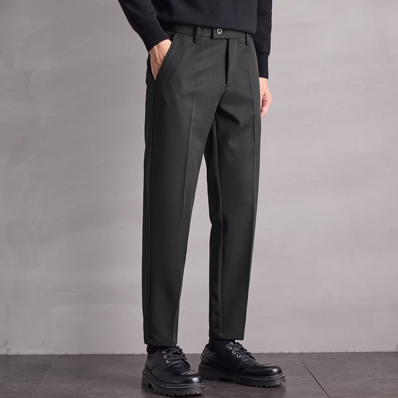 Fall Winter Men Straight Casual Pants