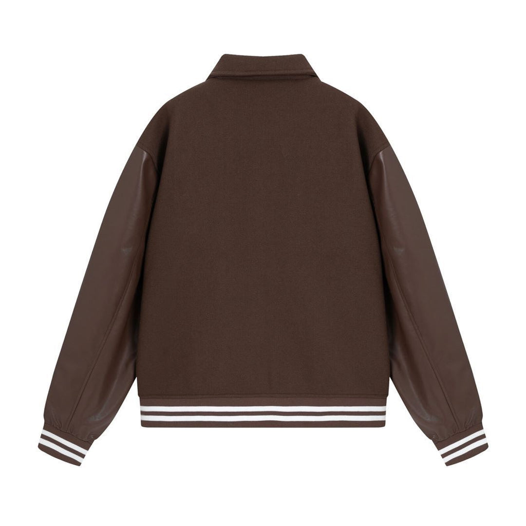 Autumn And Winter New Stickers Bone Embroidered Woolen Jacket