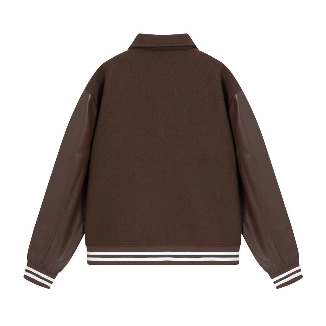 Autumn And Winter New Stickers Bone Embroidered Woolen Jacket