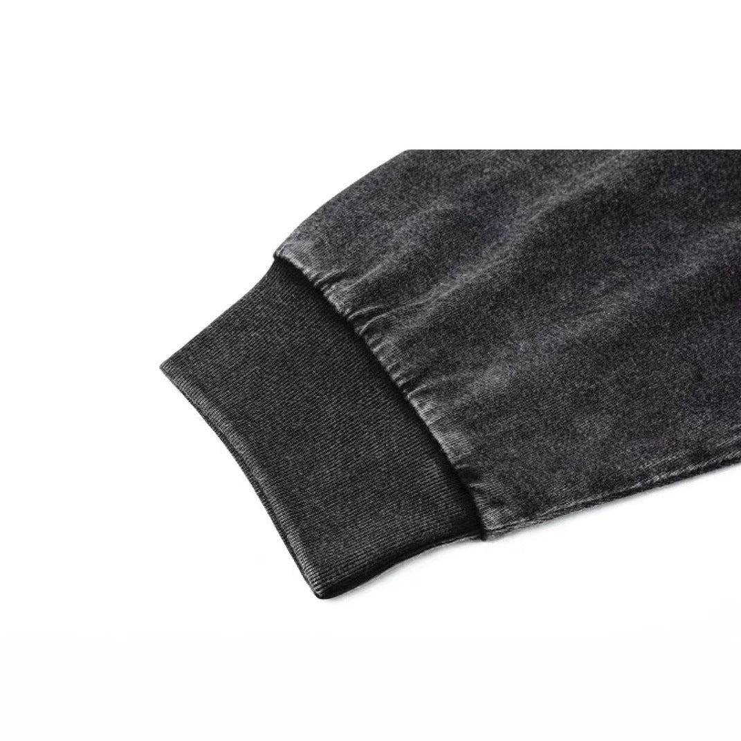 Pure Cotton Washed Old Long-sleeved T-shirt American Retro