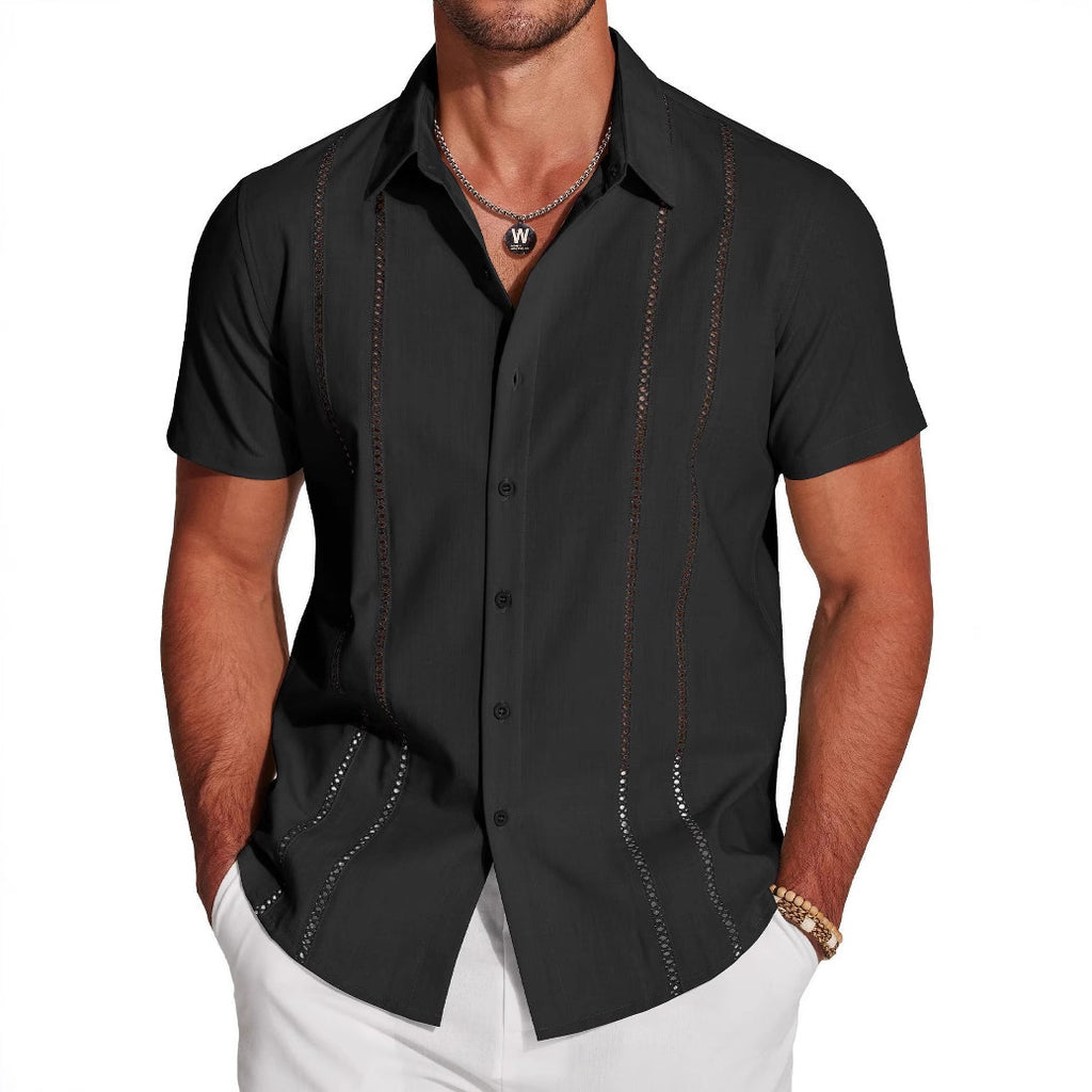 Trendy Wild Hawaii Holiday Lapel Men's Shirt