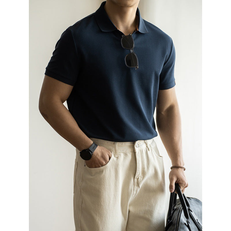 American-style Cotton Breathable Short-sleeved Polo Shirt
